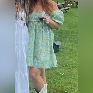 Show me your mumu - green floral mini dress